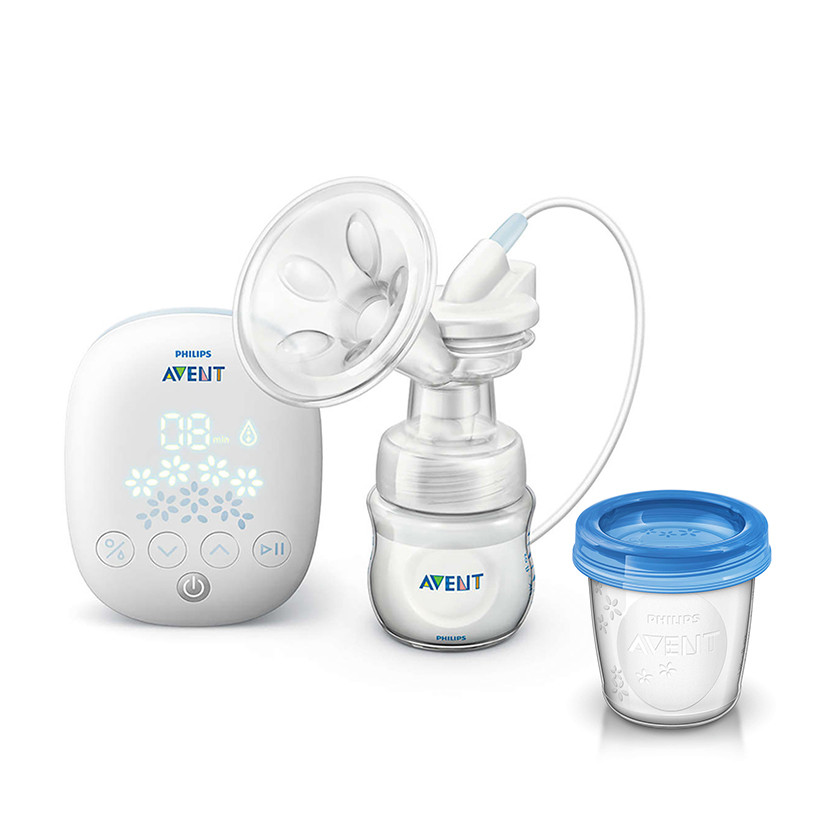 Máy hút sữa bằng điện đơn SCF301/01 Philips Avent Kèm Cốc trữ sữa SCF619/05