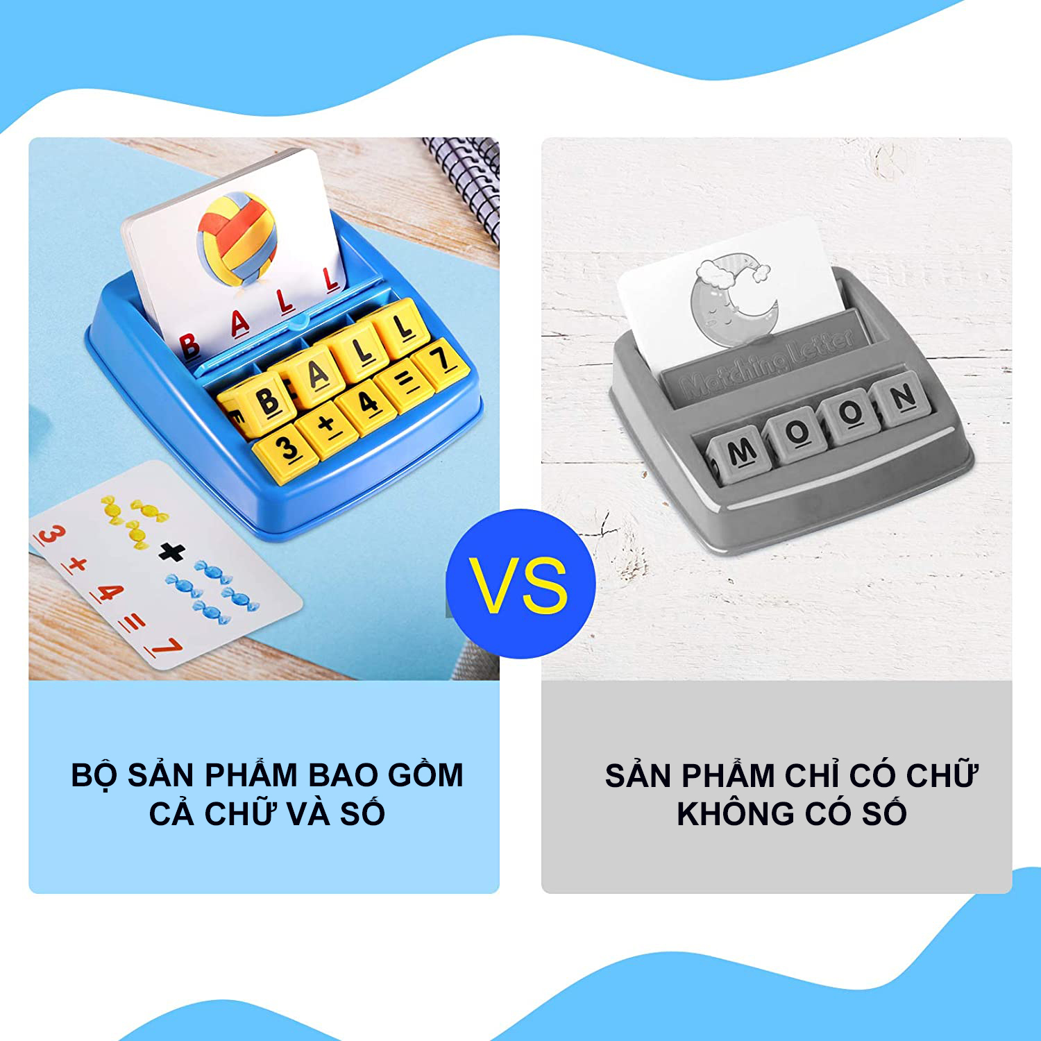 Thẻ Học Tiếng Anh Và Học Toán Cho Bé 2 Trong 1 Có Khay - Giáo Cụ Dạy Học Tiếng Anh Cho Bé