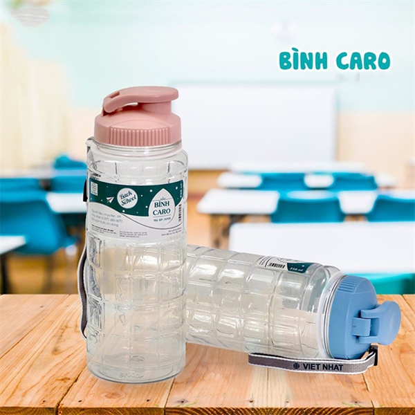 Bình nước nhựa thể thao học sinh 750ml tiện dụng