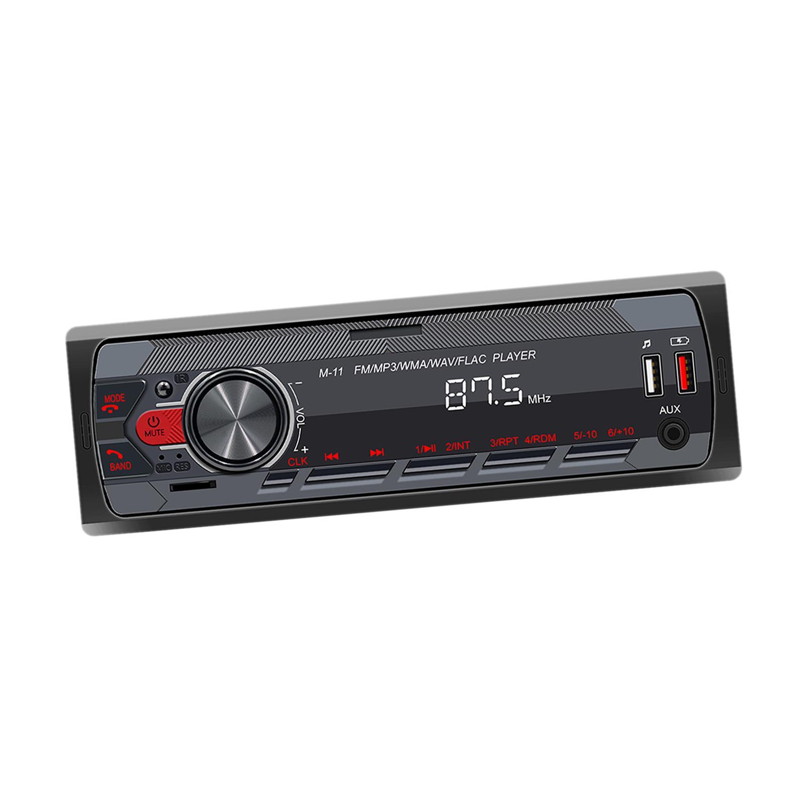 Bluetooth Car Stereo Audio, Audio Systems Subwoofer Output Shockproof Wireless Remote Control Bluetooth Audio Multimedia AM/FM Radio Receiver