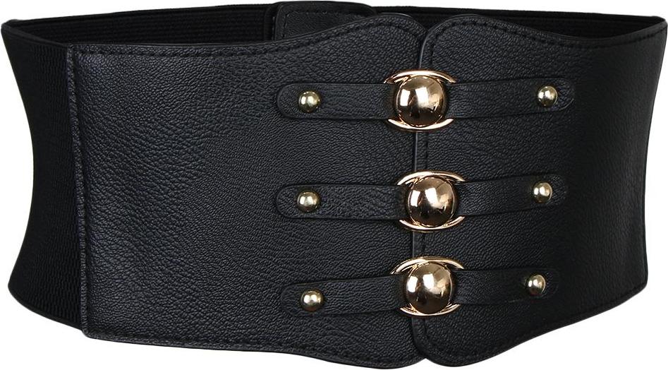 Women Vintage Leather Wide Waist Belt Cincher Elastic Band Corset