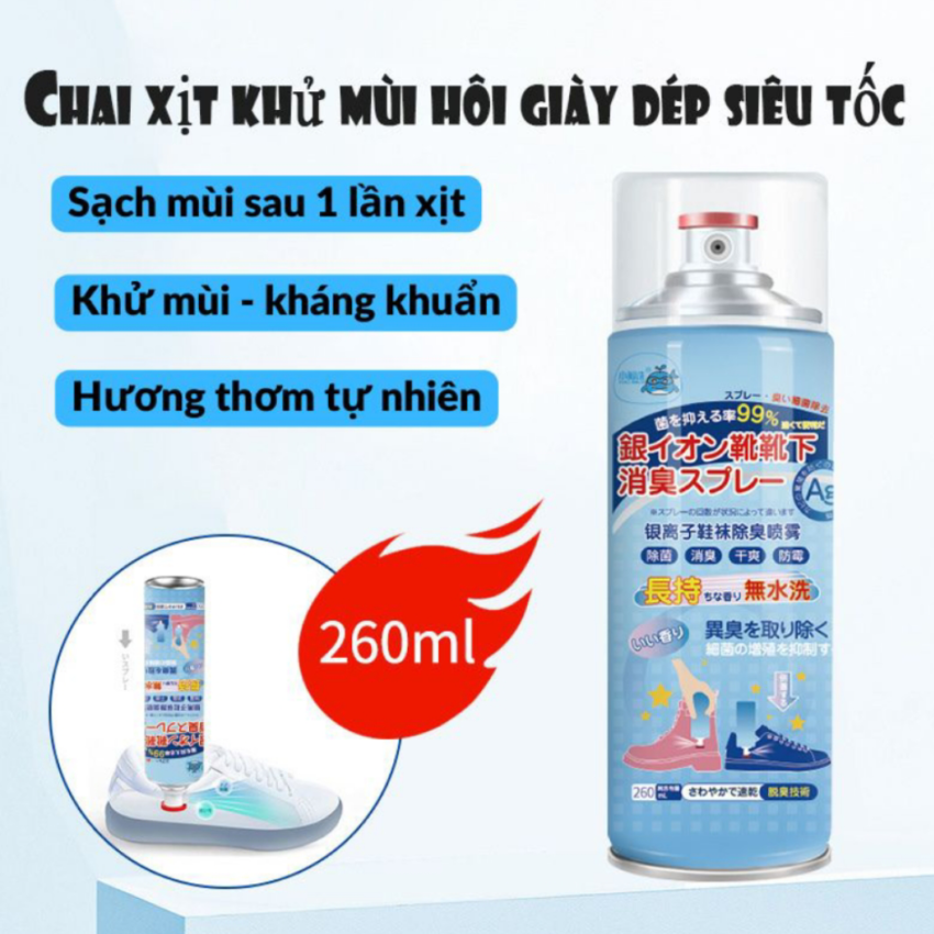 Lọ xịt khử khuẩn, xịt hôi giày, công nghệ nano kháng khuẩn giúp khử mùi hôi giày dép, mùi thơm dễ chịu. nhỏ gọn- XCHG