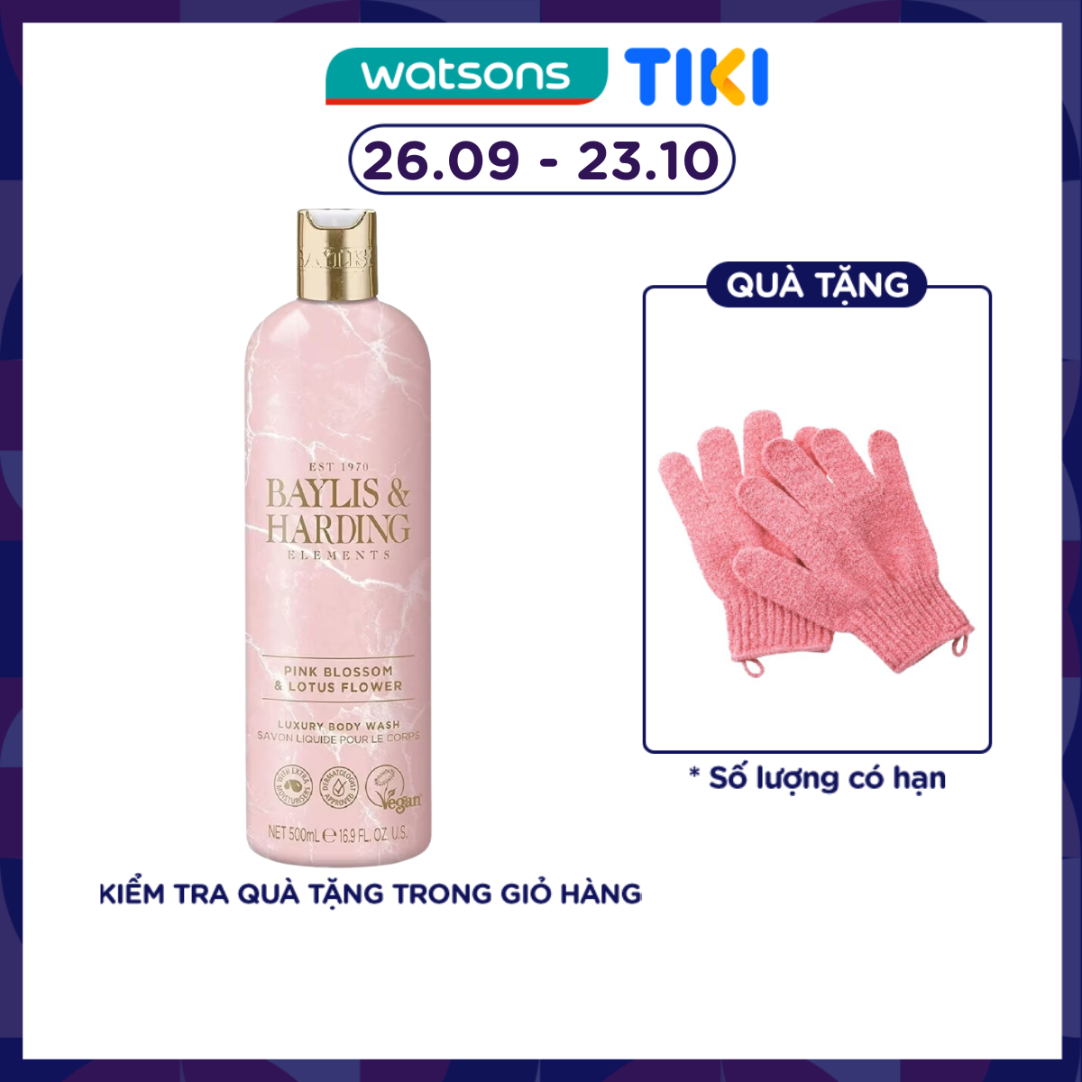 Sữa Tắm Baylis & Harding Hương Hoa Hồng Và Hoa Sen Pink Blossom & Lotus Flower 500ml