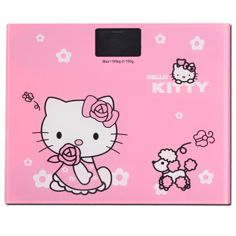 Cân điện tử hình MÈO KITTY VÀ CHÚ CỪU Cân Sức Khỏe Cân Người Chịu Lực Tới 180KG Bảo Hành 1 Năm