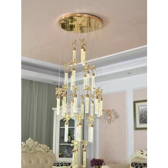 Đèn thả thông tầng phale HTK015, đèn chùm phòng khách, đèn phale