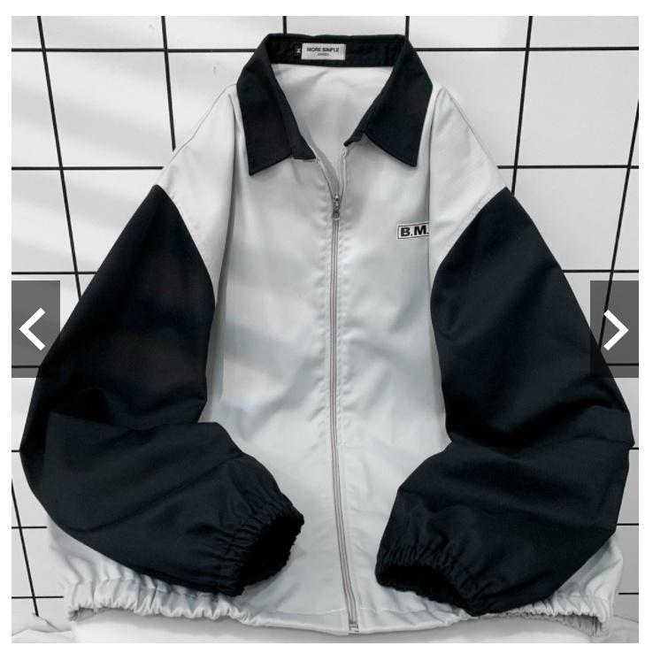 Áo Khoác Jacket Form Rộng BMO Phong Cách Ulzzang vải kaki mèm mịn, Form Rộng Unisex Phong Cách Ulzzang Áo bomber bóng chày nam nữ phối viền tay áo