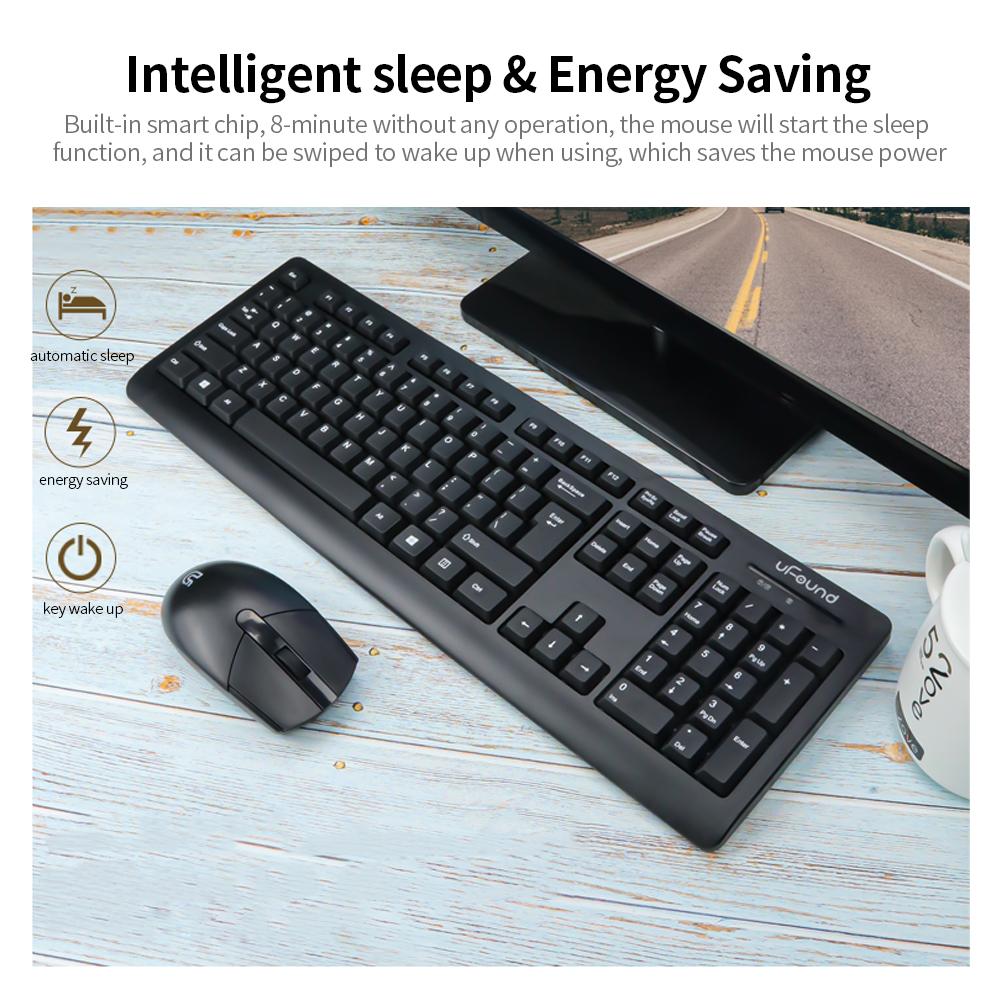 Chuột và Bàn phím Kết hợp 106 phím truyền tải 2.4G 1200DPI cho Văn phòng Doanh nghiệp uFound R-751