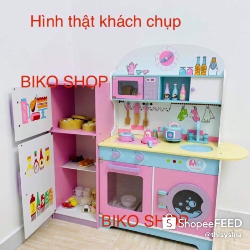 Đồ chơi bếp kèm tủ lạnh 101cm màu hồng