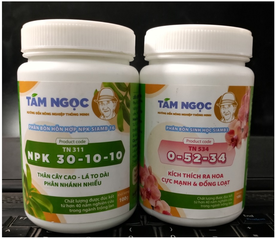Combo 2 lọ phân bón NPK Tám Ngọc, Thân cây cao, lá to dài, phân nhánh nhiều, kích thích ra hoa cực mạnh, đồng loạt.....