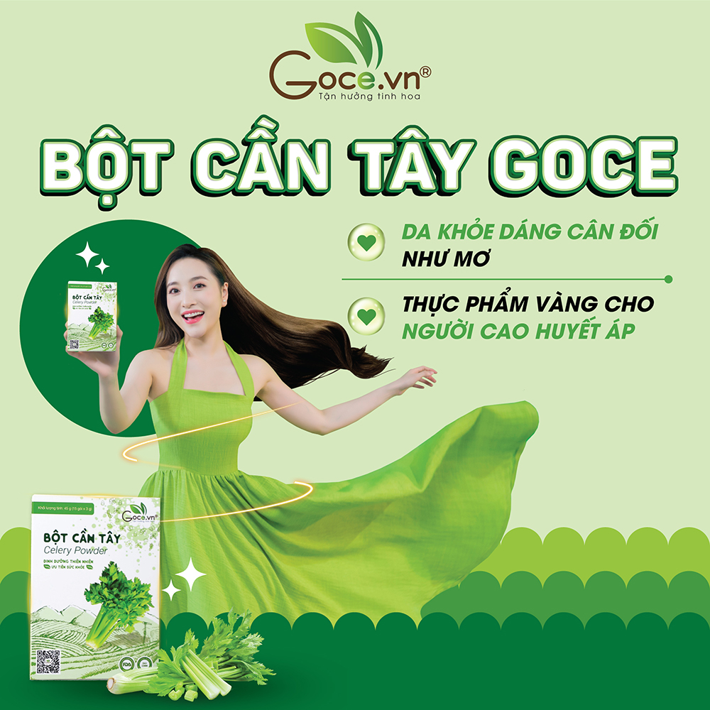 Bột cần tây nguyên chất Goce - 72g (24 gói x 3g)