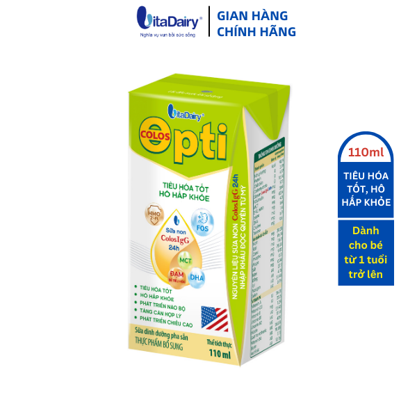 SBPS Colos Opti 110ml giúp bé tiêu hóa tốt, hô hấp khỏe - VitaDairy
