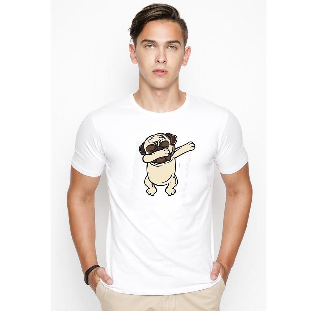 Áo thun nam in hình chó Pug Dabing dễ thương