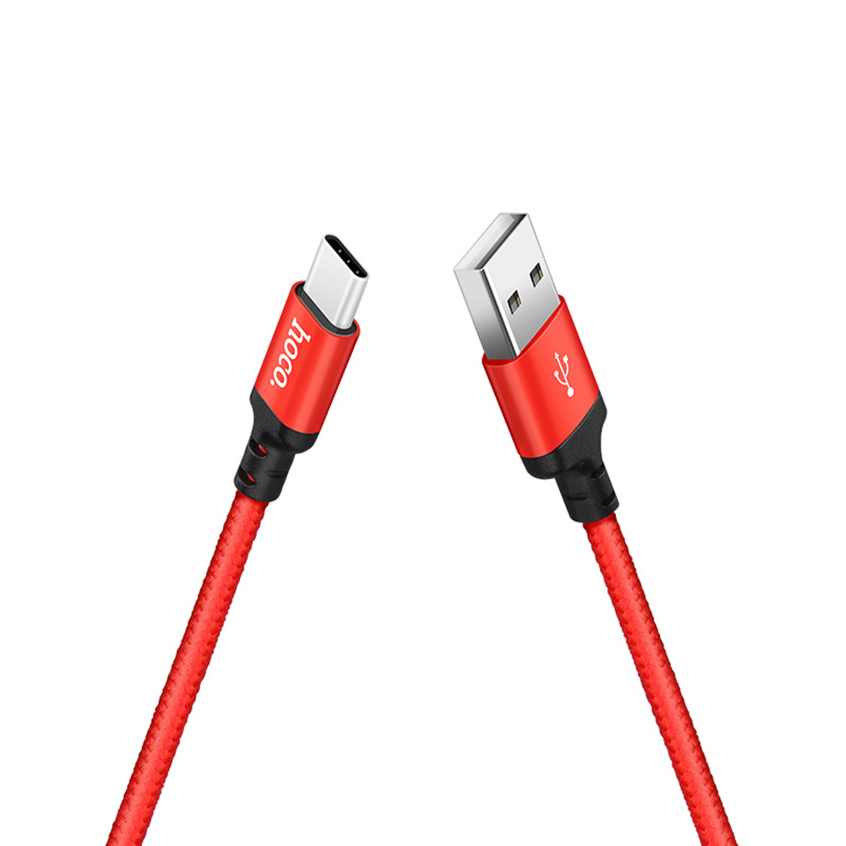 Cáp sạc Type C Hoco X14 dây dù Chính hãng Siêu Bền, Sạc nhanh tối đa 2.4A, Chống rối, Chống đứt - Hàng chính hãng