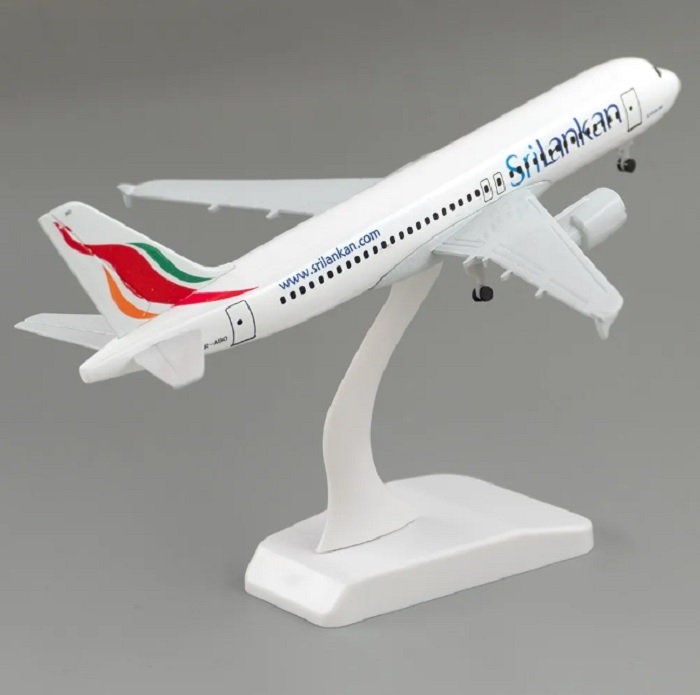 Mô hình máy bay tĩnh Airbus A320 S.r.i.l.a.n.k.a.n 20cm có bánh xe
