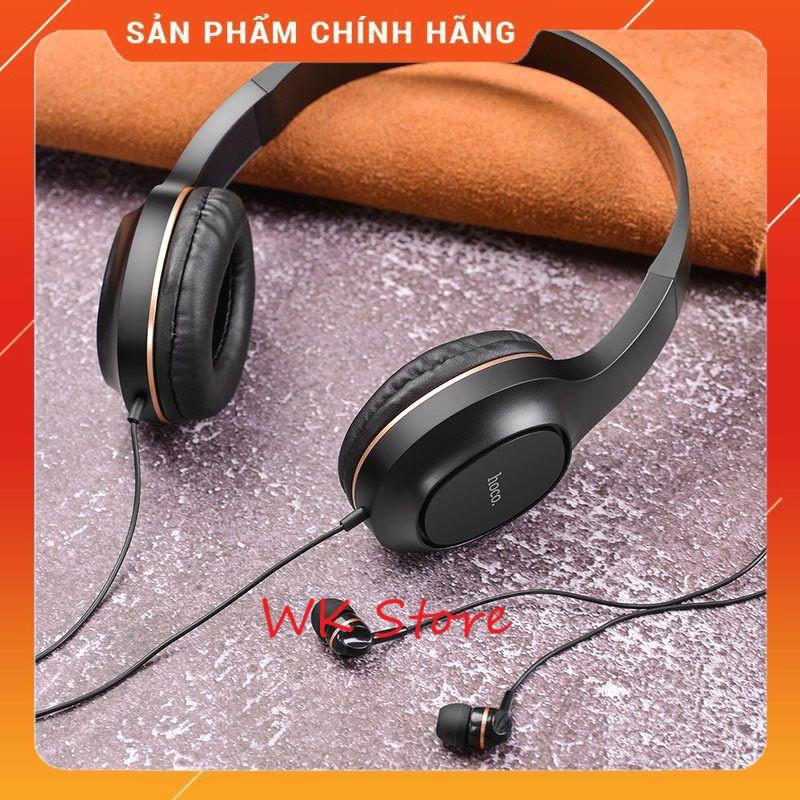 Tai nghe chụp tai cao cấp Hoco W24, kèm dây 3.5 mm (hàng chính hãng)