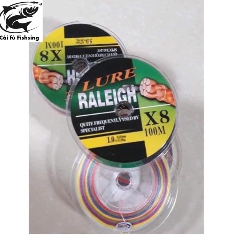 Dây dù câu cá Lure Raleigh X8 7 màu siêu đẹp siêu bền mịn dù chìm