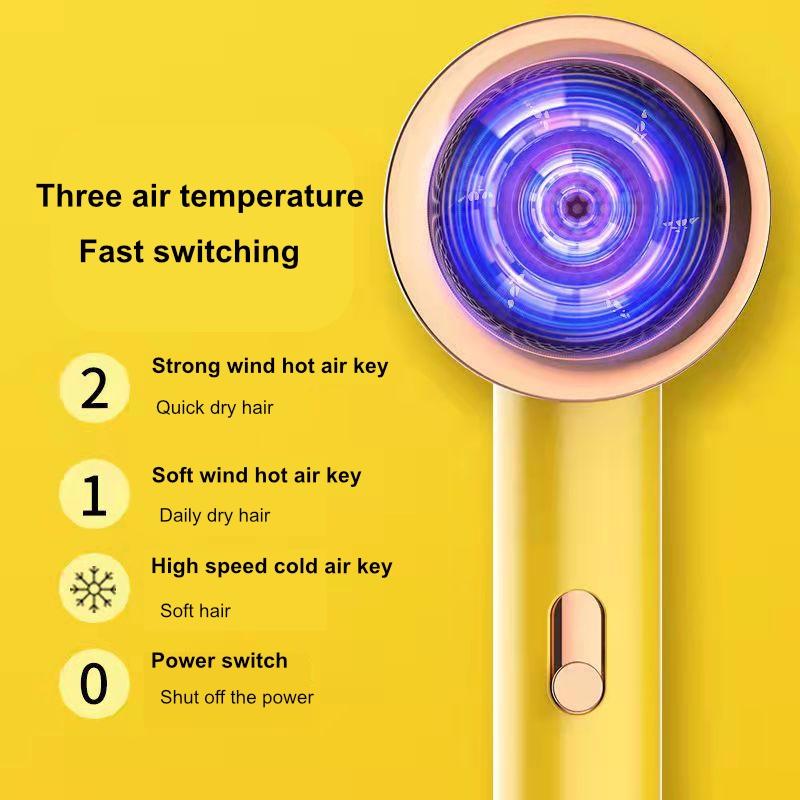 Máy sấy tóc tạo kiểu hình Vịt Vàng cute công suất 1200W Kèm Mỏ Sấy,2 chiều nóng lạnh, 3 tốc độ gió, tiện lợi đi du lịch