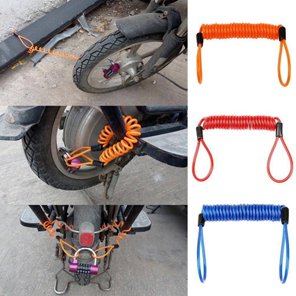3X  Lanyard Wire Spring Cord Luggage Lock Safety Cable Loops .5m