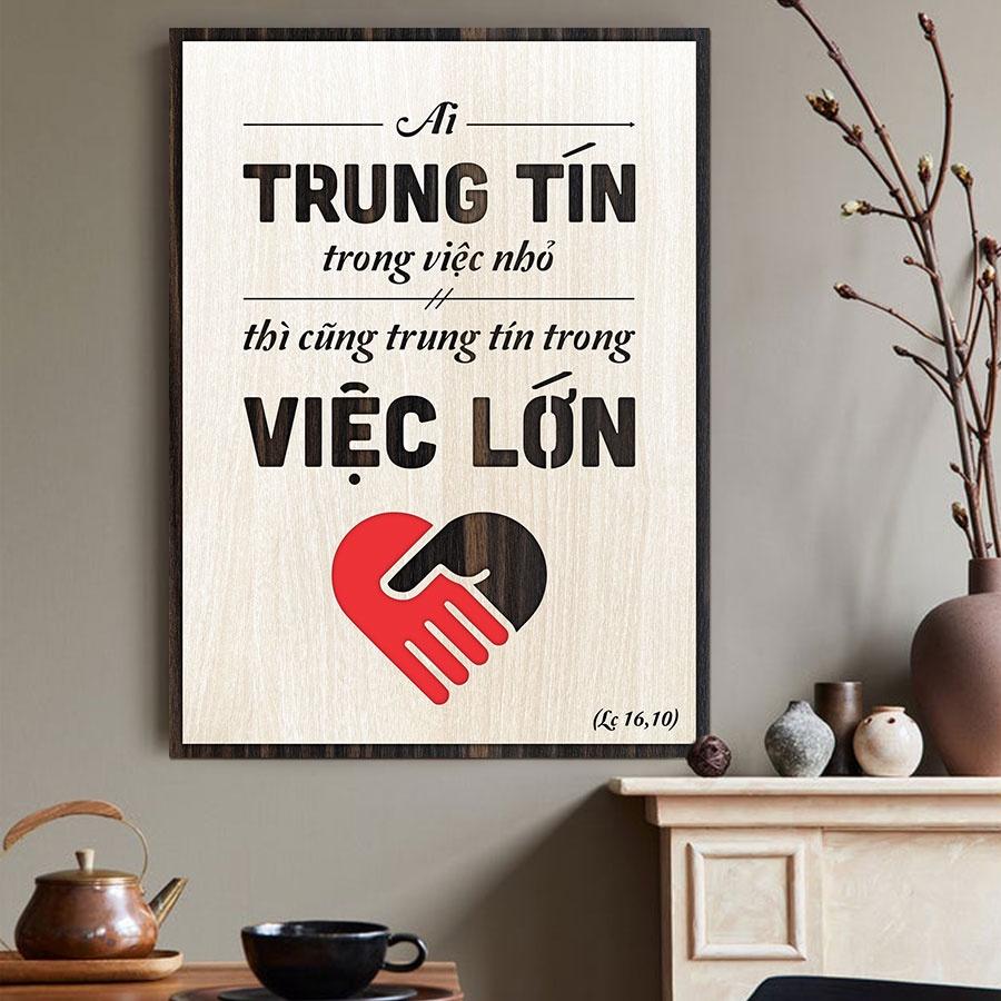 Tranh gỗ TBIG 133- Tranh công giáo - Ai trung tín trong việc nhỏ thì cũng trung tín trong việc lớn