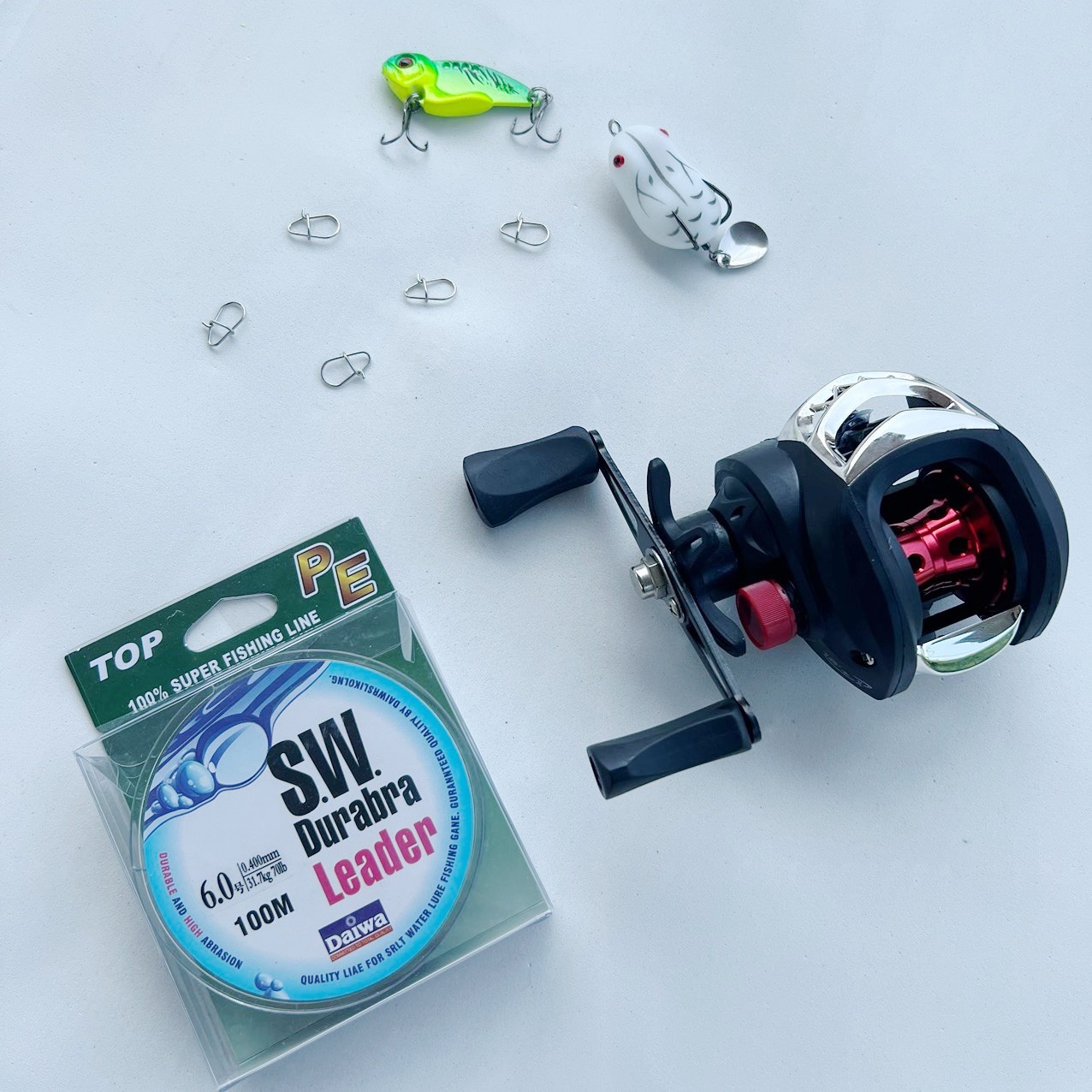 Bộ Cần Câu Lure Máy Ngang Titan Tặng Phụ Kiện