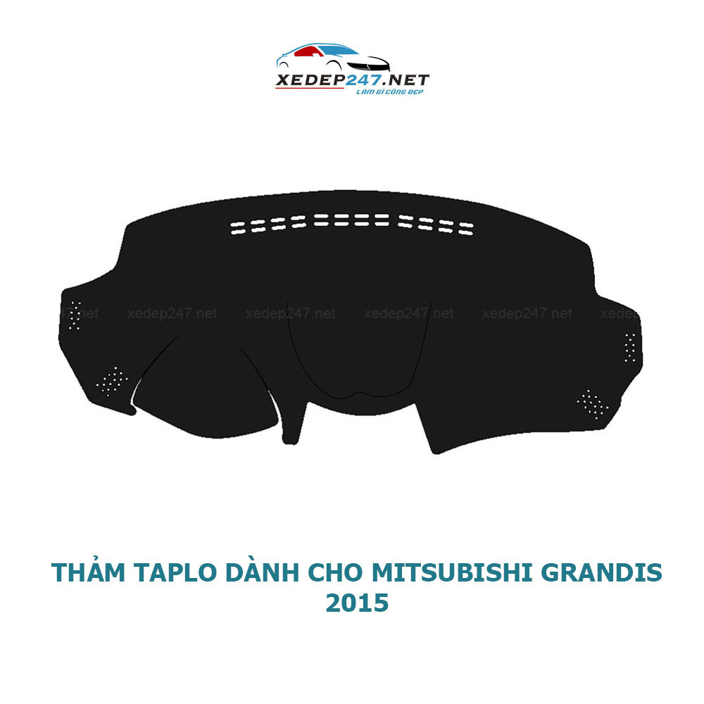 Thảm Taplo dành cho xe Mitsubishi Grandis 2015 chất liệu Nhung, da Carbon, da vân gỗ