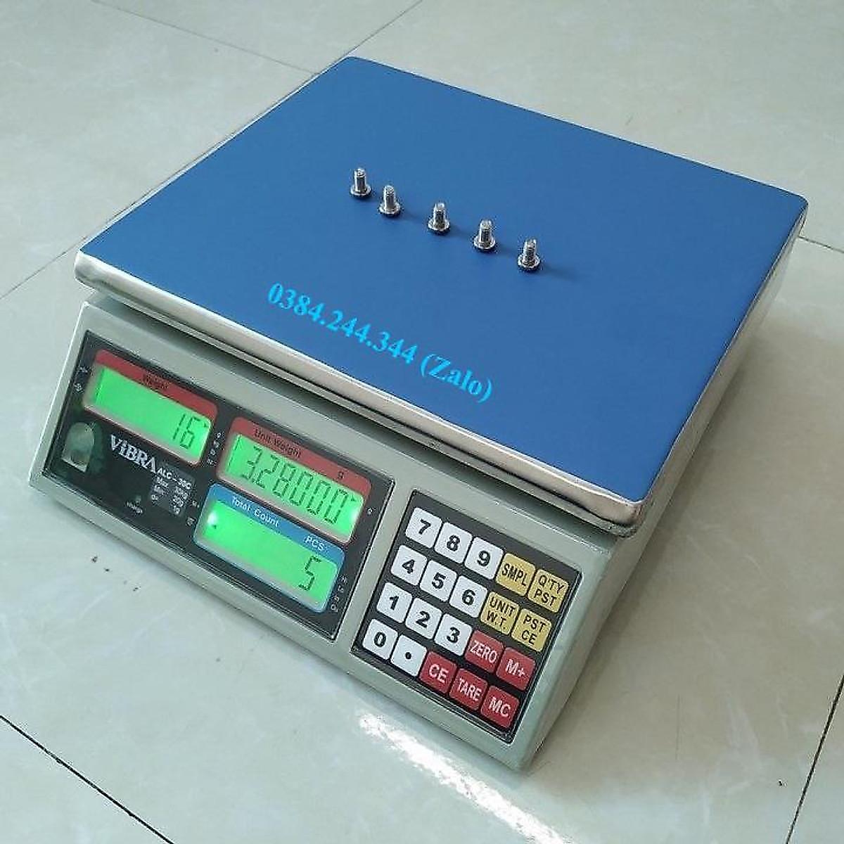 Bộ sản phẩm cân điện tử đếm ALC 3kg/0.1g và máy in bill hoặc tem dán LP50, in thông tin theo dõi, bán hàng