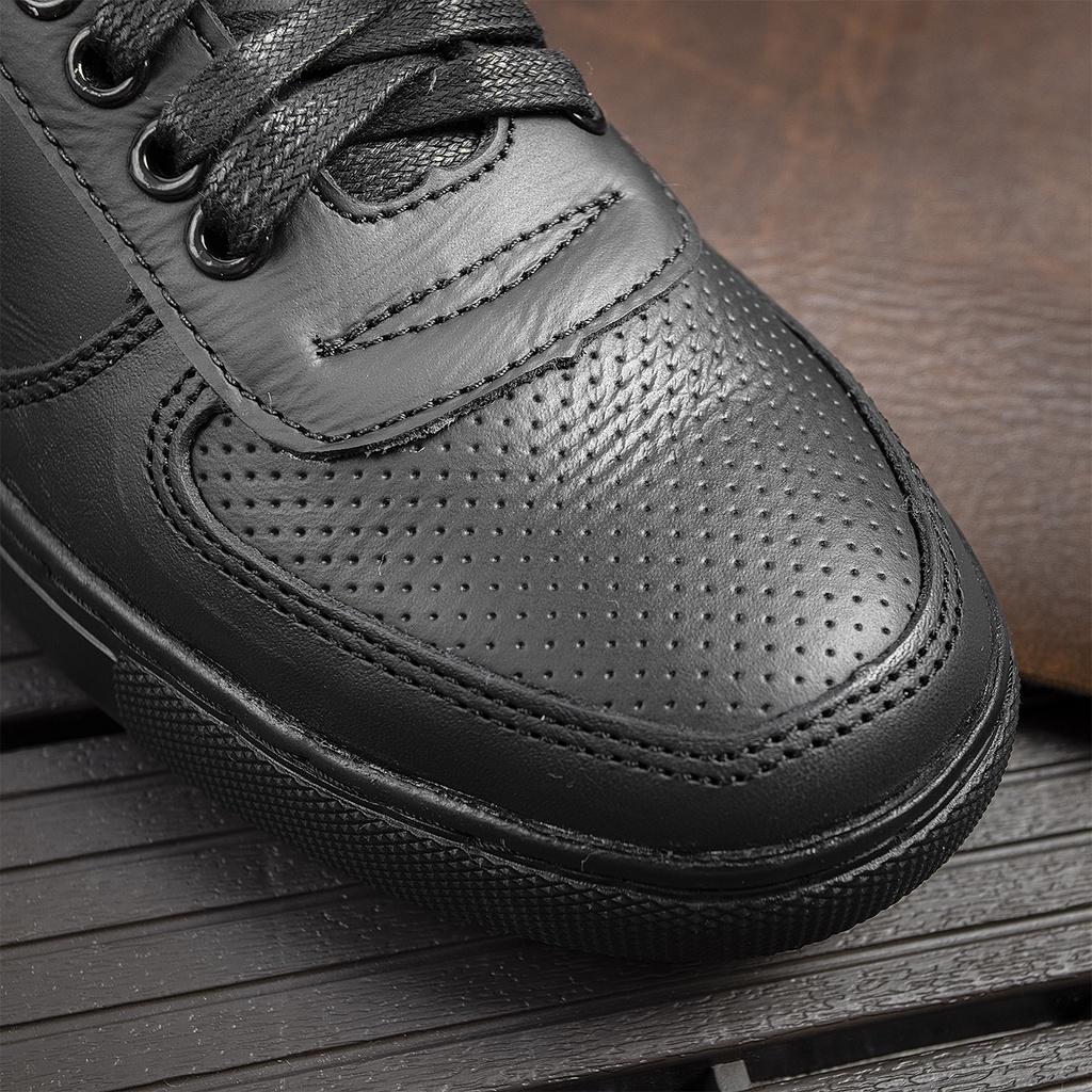 Giày Thể Thao Nam AROTI Chất Da Bò Đẹp Cao Cấp,Đế Sneaker Khâu Chắc Chắn, Tăng Chiều Cao 3cm G613-Đục Thân Giày