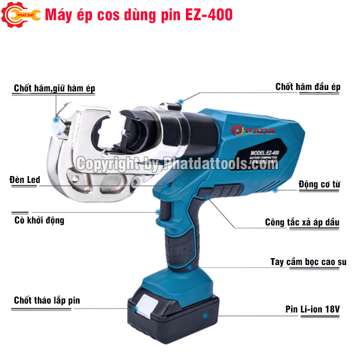 Máy Ép Cos Thủy Lực Dùng Pin EZ-400