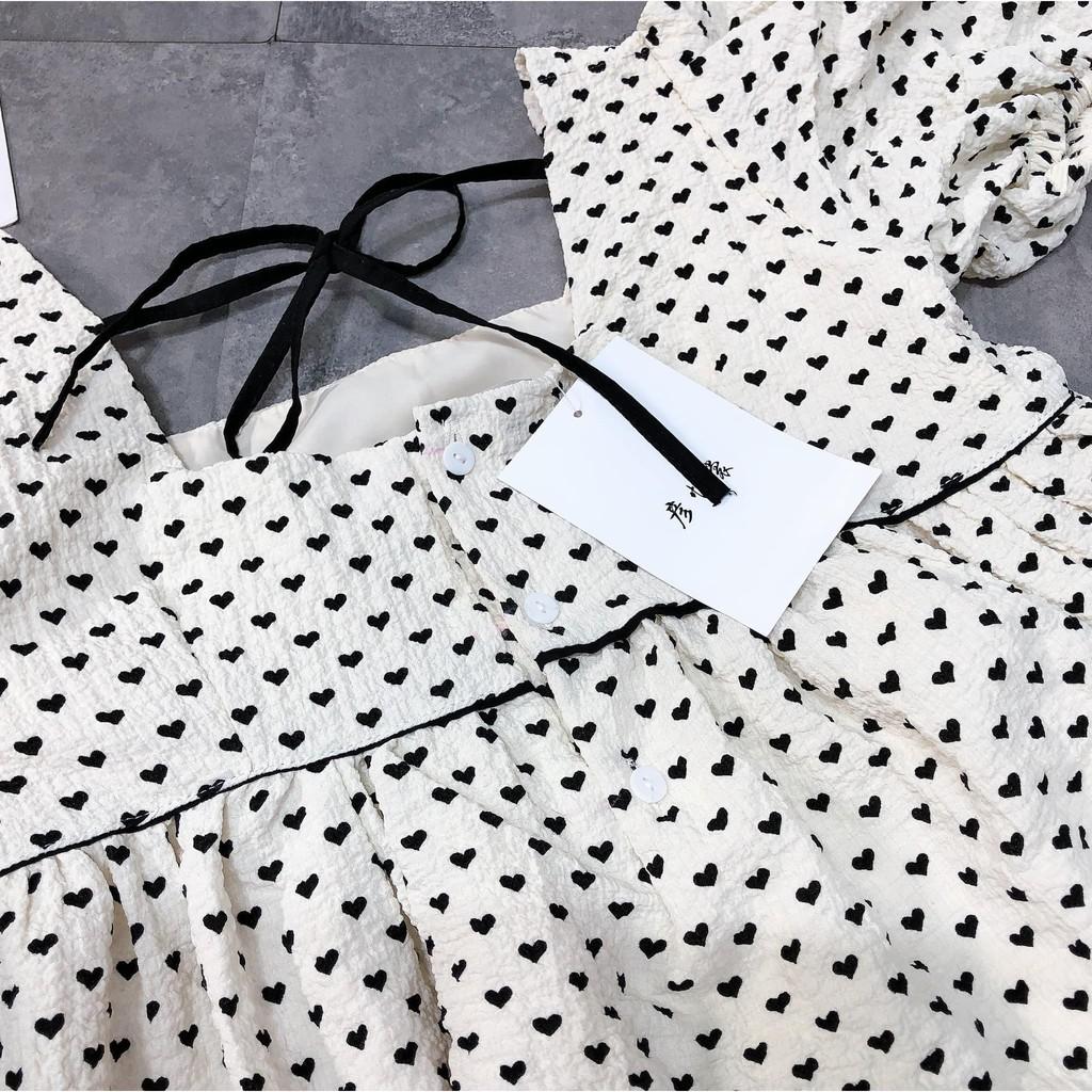 Áo tiểu thư baby tim xinh xinh