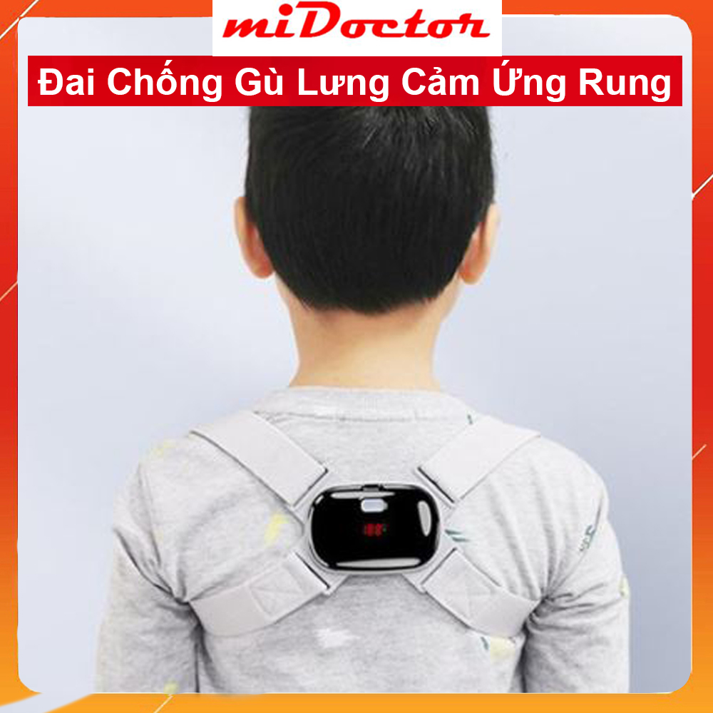 Hình ảnh Đai Chống Gù Lưng Thông Minh Cảm Ứng Rung Cao Cấp miDoctor - Cảm Ứng Tự Động Báo Rung Khi Lưng Gù Sai Tư Thế