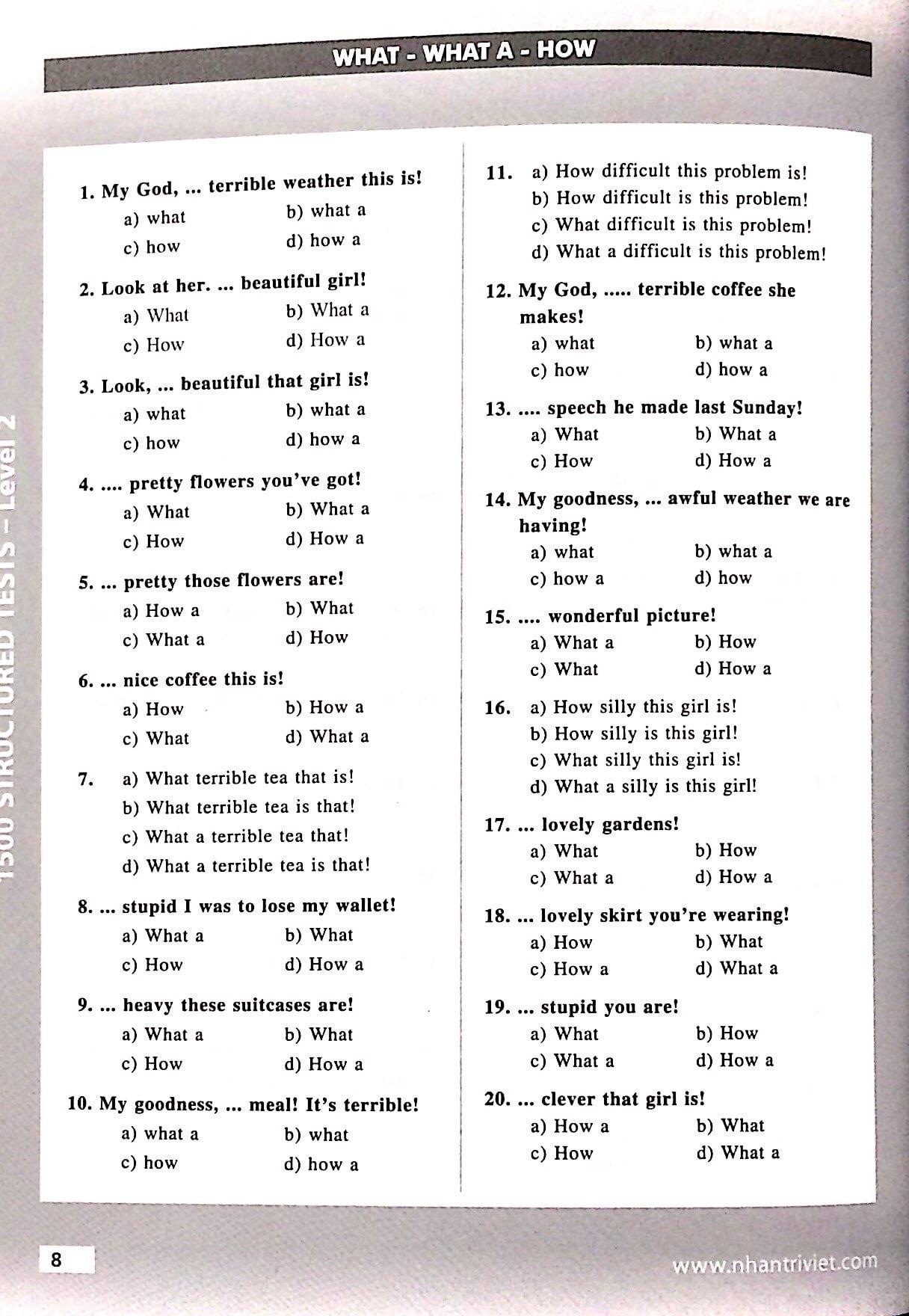 Sách 1500 Structured Tests Leve 2 (Không CD)