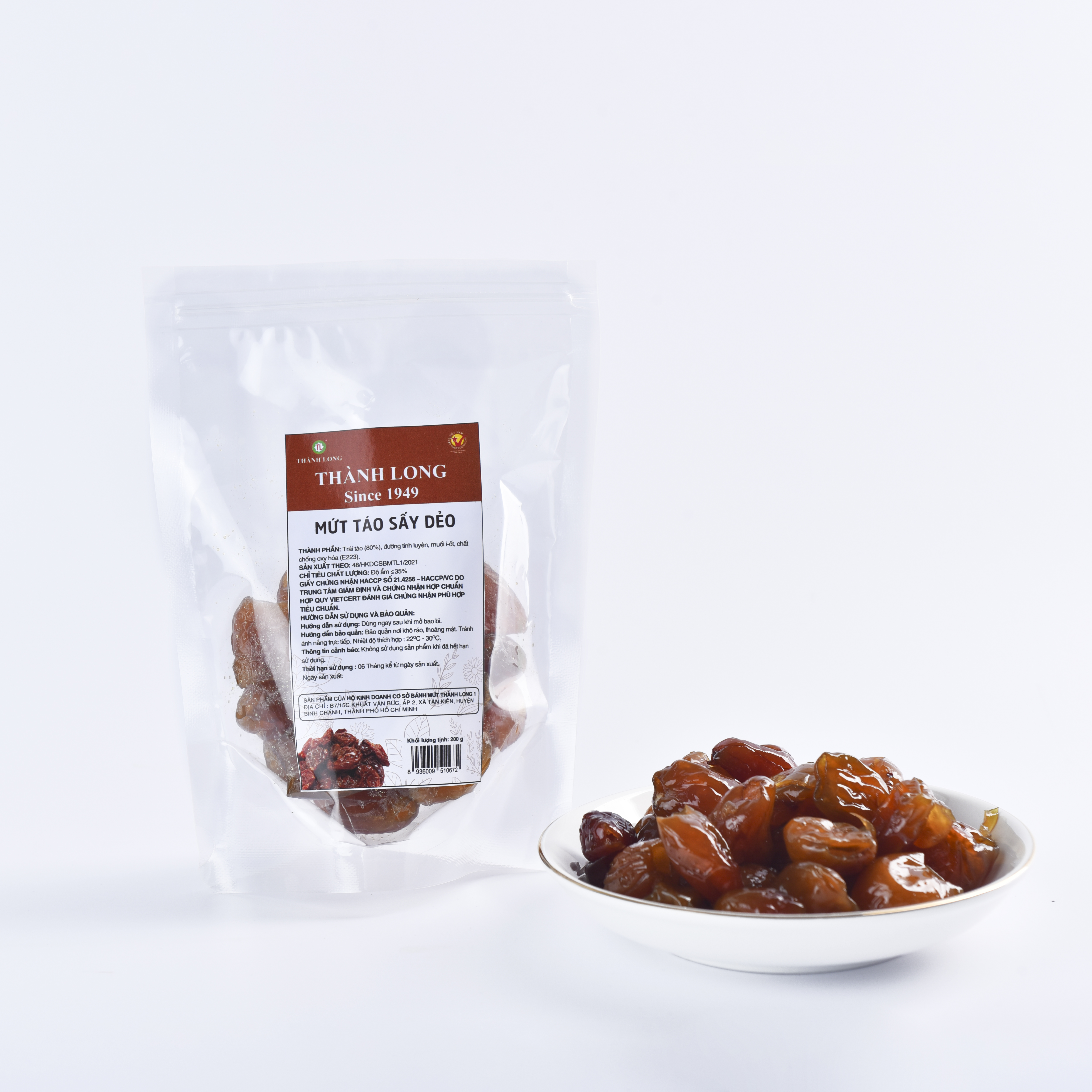 MỨT TÁO SẤY DẺO THÀNH LONG 500G - VIỆT NAM