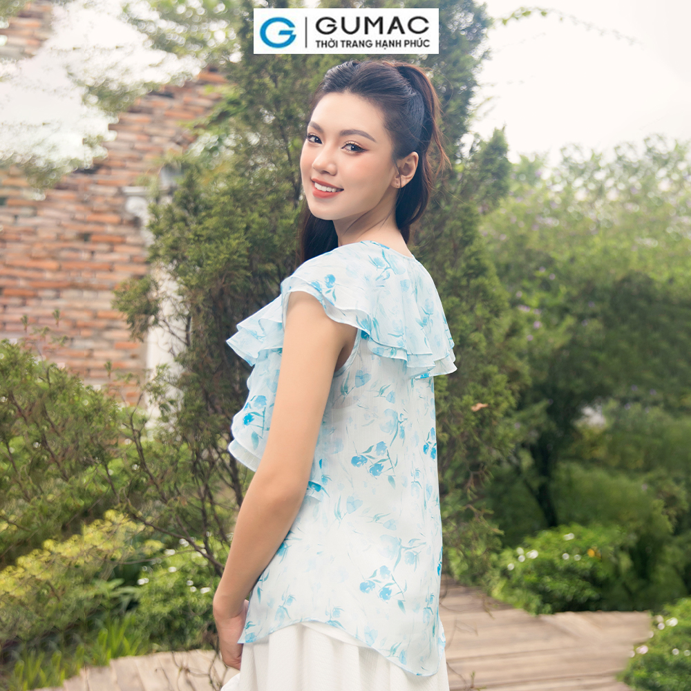 Áo kiểu xếp bèo AD11030 thời trang GUMAC