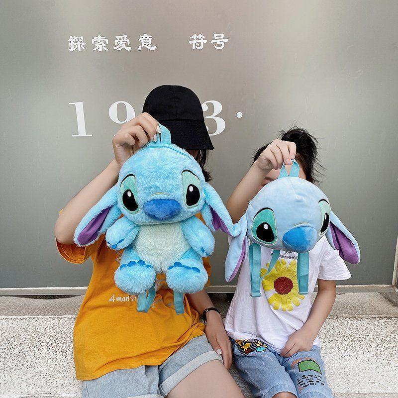 Disney Stitch Hoạt Hình Sang Trọng Trẻ Em Búp Bê Ba Lô Cô Gái Bé Trai Học