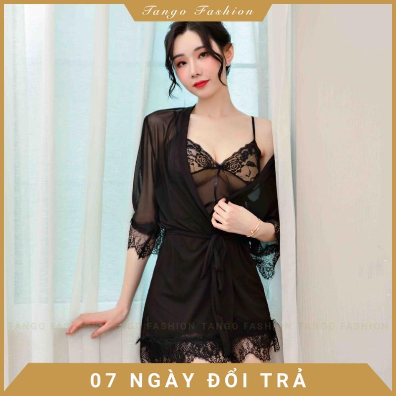 Váy Ngủ Sexy  Đầm Ngủ Quyến Rũ Ren Voan Mỏng Có Kèm Áo Choàng Gợi Cảm  Xuyên Thấu VN05  Shopee Việt Nam