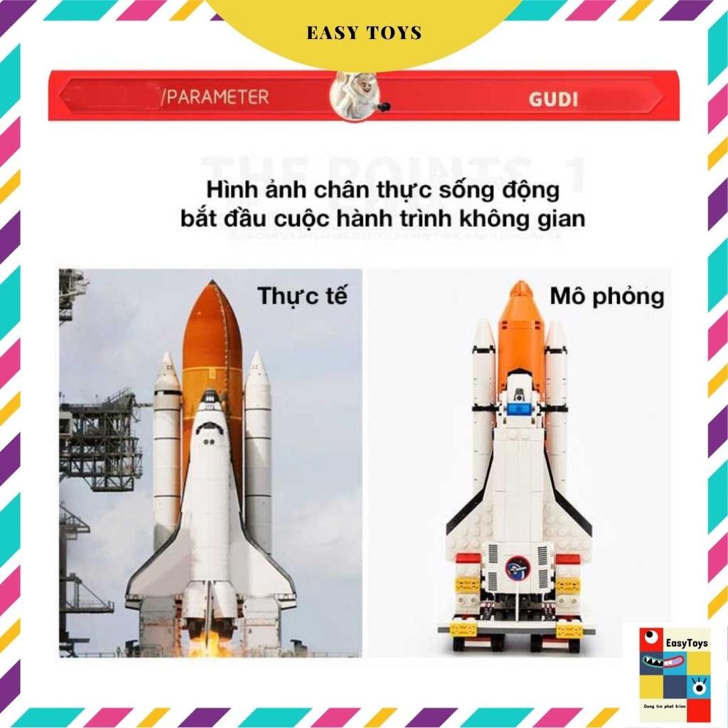 Đồ chơi xếp hình lắp ráp Tàu vũ trụ trung tâm điều khiển giúp bé phát triển trí tuệ