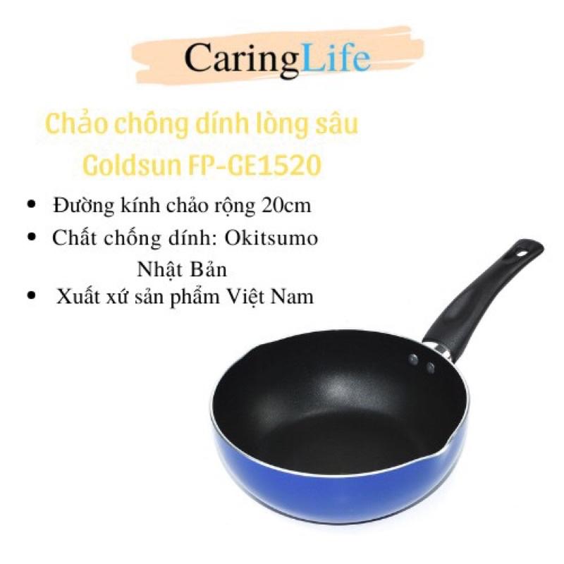 Chảo chống dính sâu lòng Goldsun FP-GE1520 20cm Hàng chính hãng