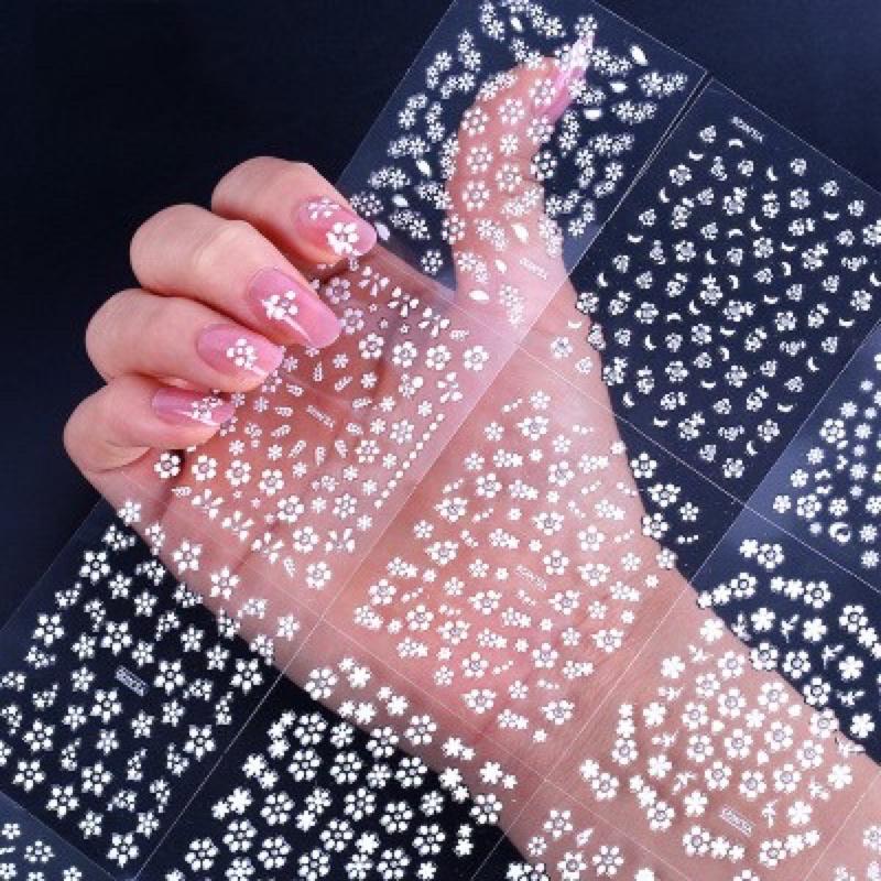 Combo 3 miếng Stick dán hoa nổi trang trí móng dành cho Nail