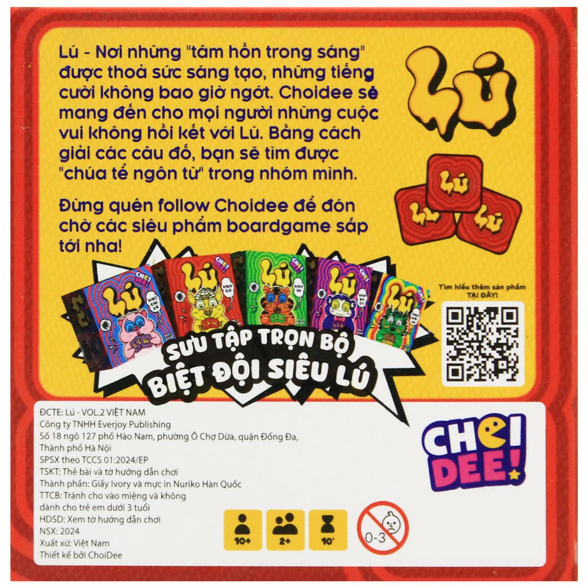 Boardgame Lú Choidee Vol.2 Việt Nam - Giải Đố Ngôn Từ Cực Lú