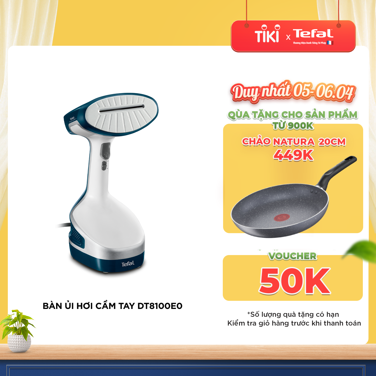 Bàn ủi hơi nước tiện lợi cầm tay Tefal DT8100E0-1600W - Hàng chính hãng