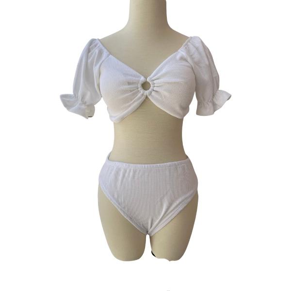 Đồ bơi nữ đi biển 3 món khoen tròn bikini kín đáo GALASSIA