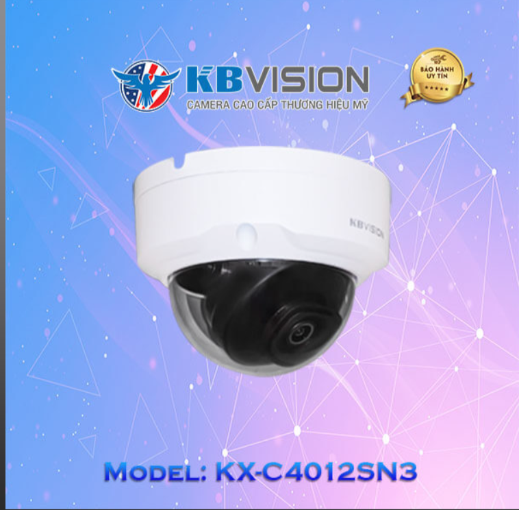 Camera Ip Kbvision 4MP KX-C4012SN3 Hồng Ngoại 30 Mét-hàng chính hãng