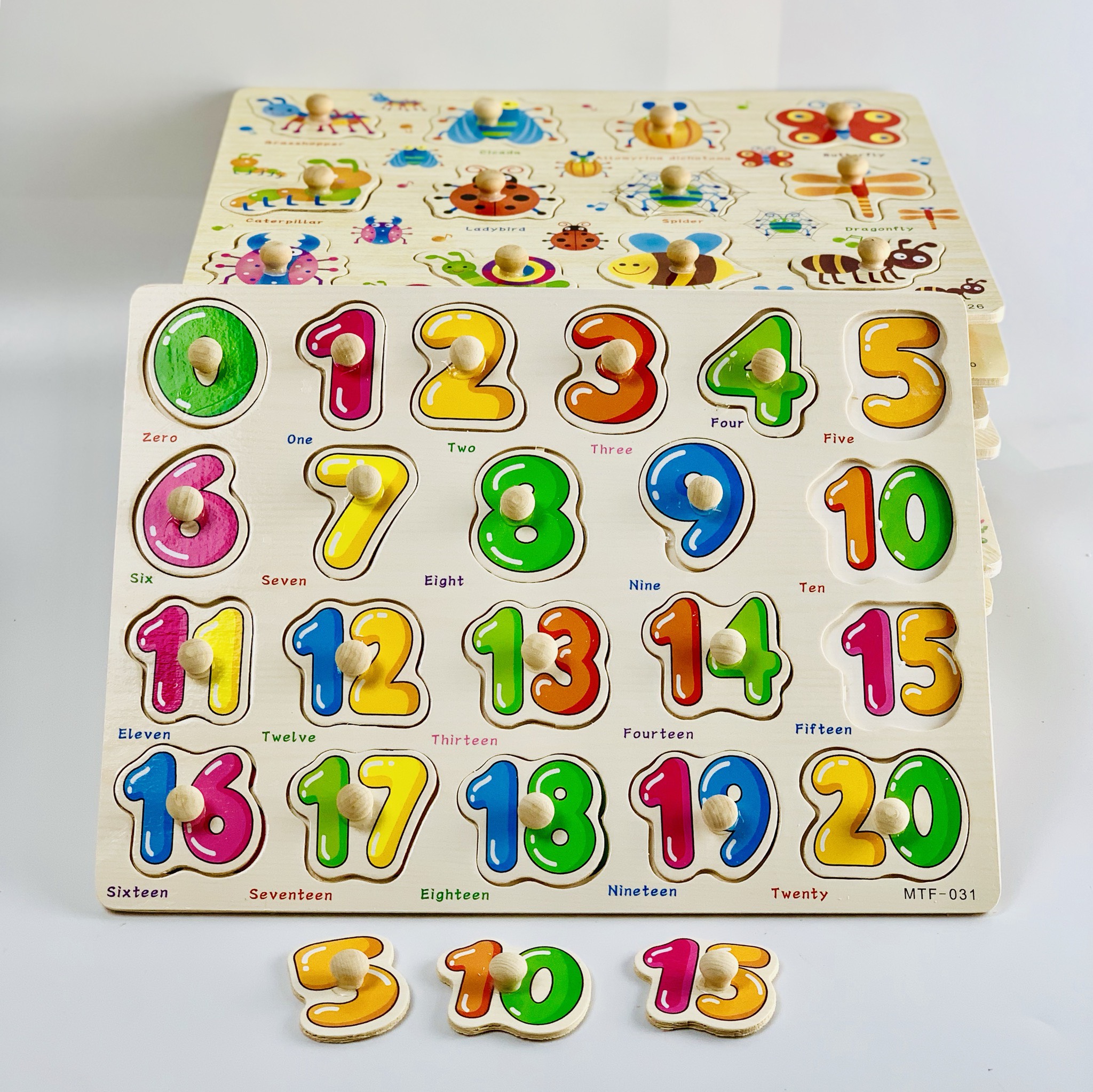 Bảng ghép hình có núm - Bộ đầy đủ 10 chủ đề khác nhau ( 10 bảng) - đồ chơi trí tuệ MK