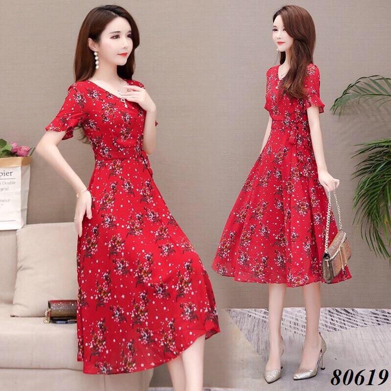 Đầm voan chiffon hoa nhí cực đẹp - mẫu mới nhất 2020/Có size XXL