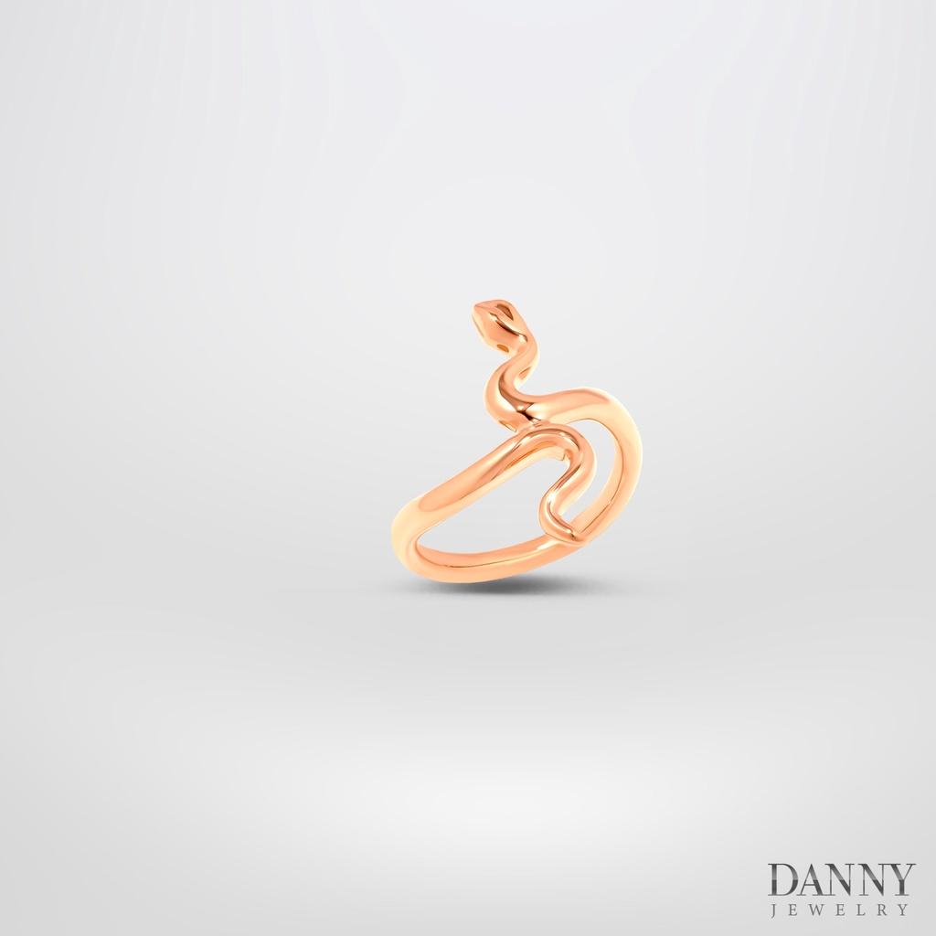 Nhẫn Nữ Danny Jewelry Bạc 925 Biểu Tượng Rắn Xi Vàng Hồng N0098