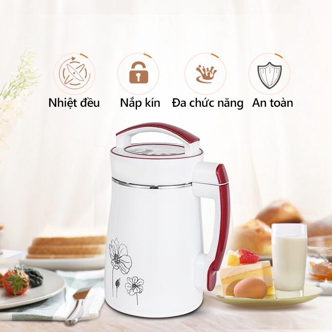 Máy Làm Sữa Đậu Nành Đa Năng, Máy làm sữa hạt tự động 800W Không ồn, Xay hạt siêu nhuyễn