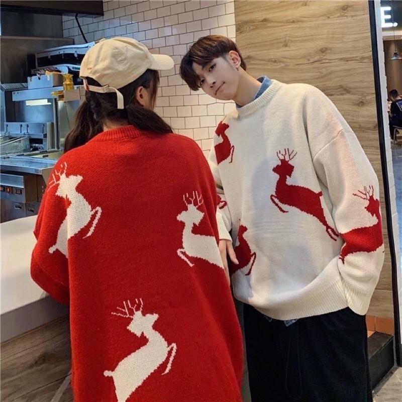 Áo len Noel bông tuyết, tuần lộc QC dày dặn mặc Giáng Sinh
