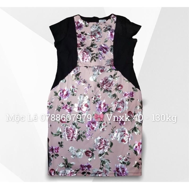 Đầm công sở dự tiệc bigsize in hoa