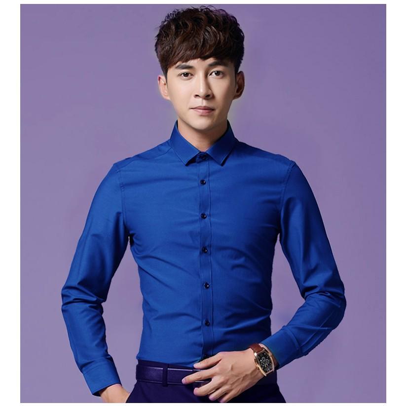 Áo sơ mi nam dài tay body hàn quốc