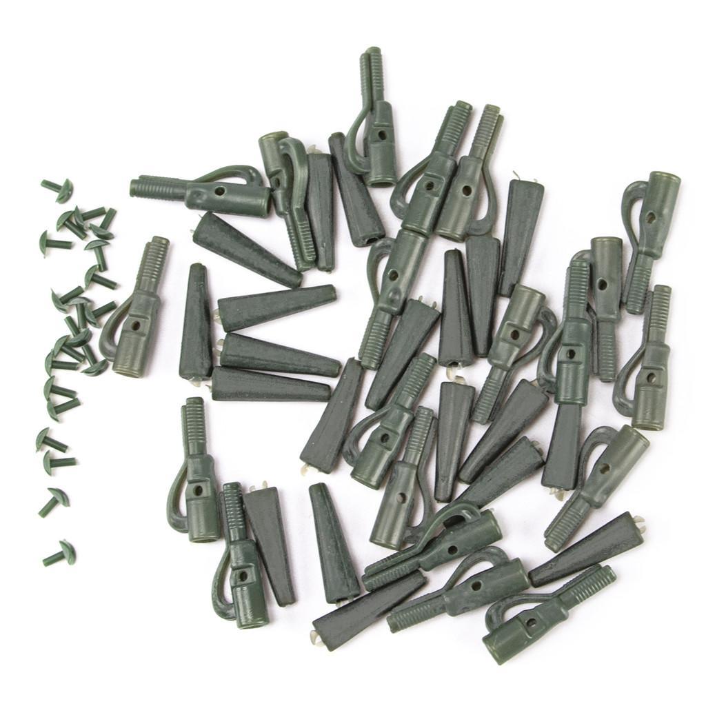 100pcs Fishing Lead Clips with Pin Rubber Tube Safety Carp Fishing Tackles